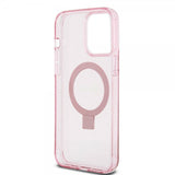 Guess iPhone 15 Pro Max Deksel Ring Stand Glitter MagSafe Rosa