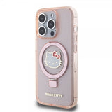 Hello Kitty iPhone 15 Pro Max Deksel Ring Stand MagSafe Rosa