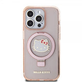 Hello Kitty iPhone 15 Pro Max Deksel Ring Stand MagSafe Rosa
