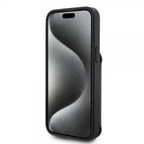 Karl Lagerfeld iPhone 15 Pro Max Deksel Saffiano Card Slots & Stand Svart