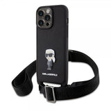 Karl Lagerfeld iPhone 15 Pro Max Deksel Saffiano Crossbody Svart