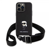 Karl Lagerfeld iPhone 15 Pro Max Deksel Saffiano Crossbody Svart