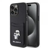 Karl Lagerfeld iPhone 15 Pro Max Deksel Saffiano Double Cardslot Svart