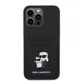 Karl Lagerfeld iPhone 15 Pro Max Deksel Saffiano Double Cardslot Svart