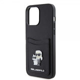 Karl Lagerfeld iPhone 15 Pro Max Deksel Saffiano Double Cardslot Svart