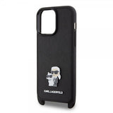 Karl Lagerfeld iPhone 15 Pro Max Deksel Saffiano Karl & Choupette Crossbody Svart