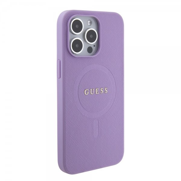 Guess iPhone 15 Pro Max Deksel Saffiano MagSafe Lilla
