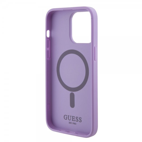 Guess iPhone 15 Pro Max Deksel Saffiano MagSafe Lilla