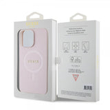 Guess iPhone 15 Pro Max Deksel Saffiano MagSafe Rosa