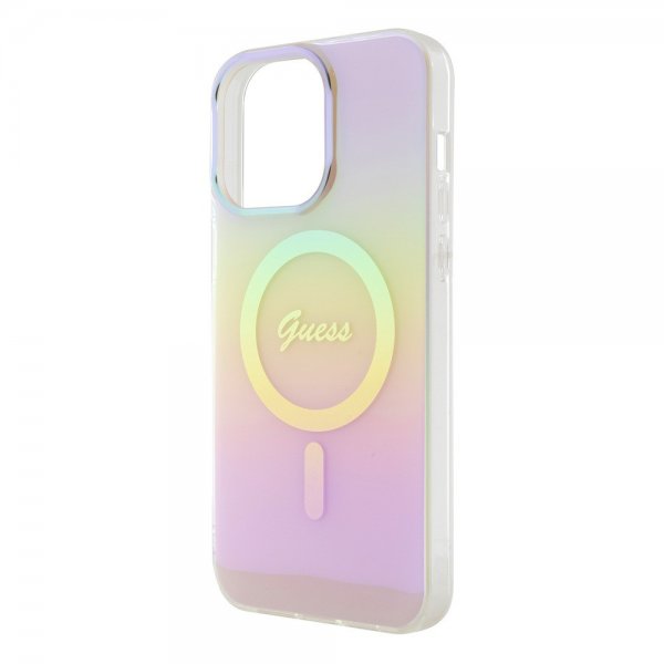 Guess iPhone 15 Pro Max Deksel Script MagSafe Rosa