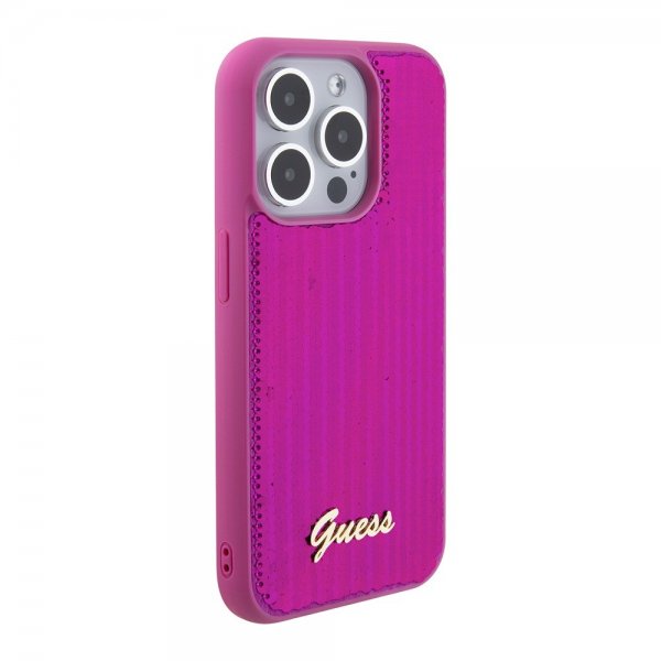 Guess iPhone 15 Pro Max Deksel Sequin Fuschia
