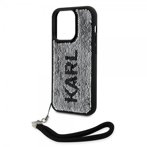 Karl Lagerfeld iPhone 15 Pro Max Deksel Sequin Svart