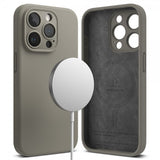 Ringke iPhone 15 Pro Max Deksel Silicone Magnetic Grå