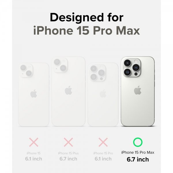 Ringke iPhone 15 Pro Max Deksel Silicone Magnetic Grå