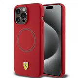 Ferrari iPhone 15 Pro Max Deksel Silicone MagSafe Rød