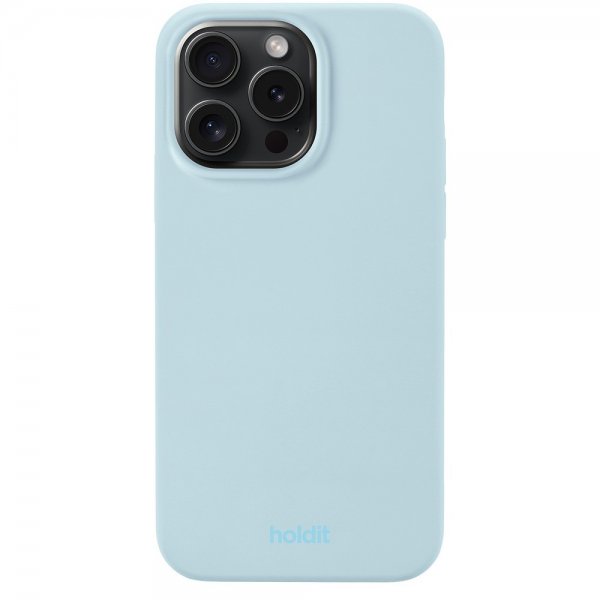 holdit iPhone 15 Pro Max Deksel Silikon Mineral Blue