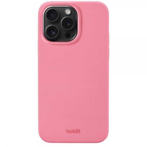 holdit iPhone 15 Pro Max Deksel Silikon Rouge Pink