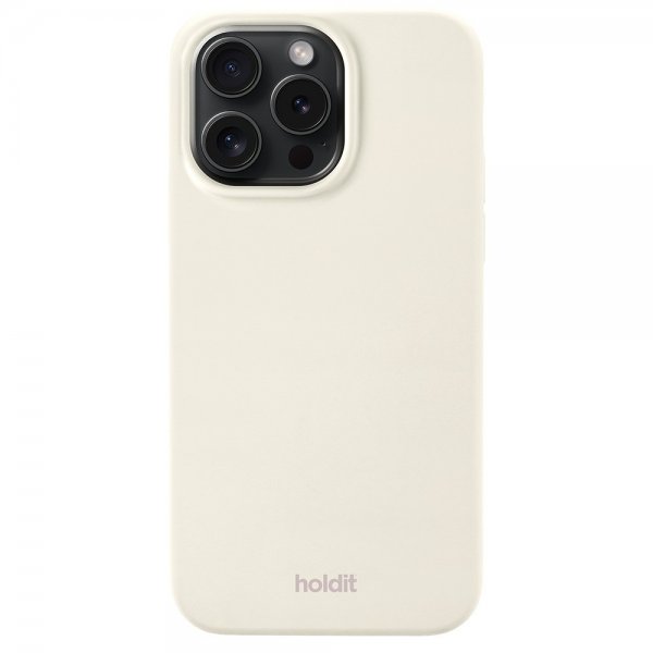 holdit iPhone 15 Pro Max Deksel Silikon Soft Linen