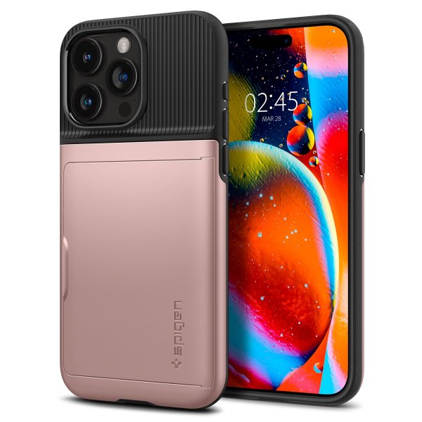 Spigen iPhone 15 Pro Max Deksel Slim Armor CS Rose Gold