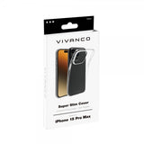 Vivanco iPhone 15 Pro Max Deksel Slim TPU Transparent