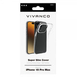 Vivanco iPhone 15 Pro Max Deksel Slim TPU Transparent