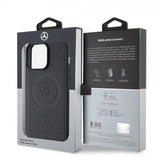 Mercedes Benz iPhone 15 Pro Max Deksel Star Pattern MagSafe Svart