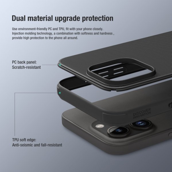 Nillkin iPhone 15 Pro Max Deksel Super Frosted Shield Pro Blå