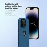 Nillkin iPhone 15 Pro Max Deksel Super Frosted Shield Pro Logo Hole Blå