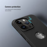 Nillkin iPhone 15 Pro Max Deksel Super Frosted Shield Pro Logo Hole Svart