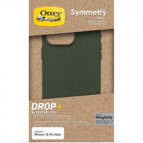 Otterbox iPhone 15 Pro Max Deksel Symmetry Cactus Leather MagSafe Cactus Groove