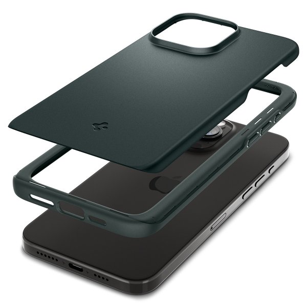 Spigen iPhone 15 Pro Max Deksel Thin Fit Abyss Green