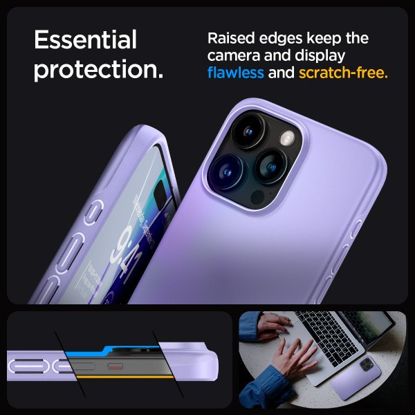 Spigen iPhone 15 Pro Max Deksel Thin Fit Iris Purple