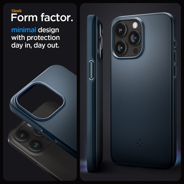 Spigen iPhone 15 Pro Max Deksel Thin Fit Metal Slate
