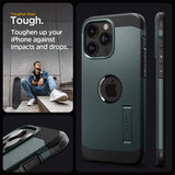 Spigen iPhone 15 Pro Max Deksel Tough Armor MagFit Abyss Green