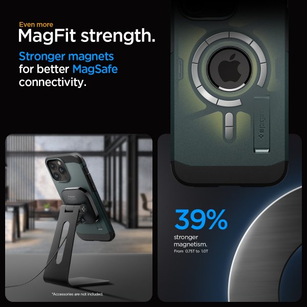 Spigen iPhone 15 Pro Max Deksel Tough Armor MagFit Abyss Green