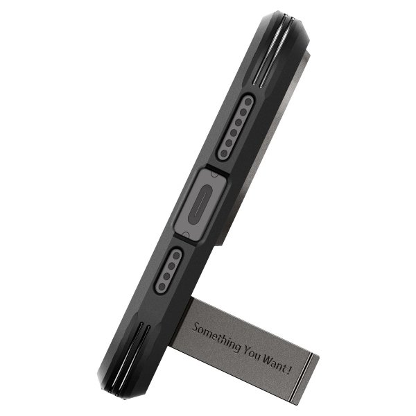 Spigen iPhone 15 Pro Max Deksel Tough Armor MagFit Gunmetal