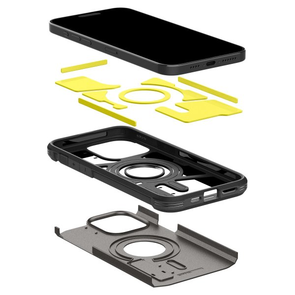 Spigen iPhone 15 Pro Max Deksel Tough Armor MagFit Gunmetal