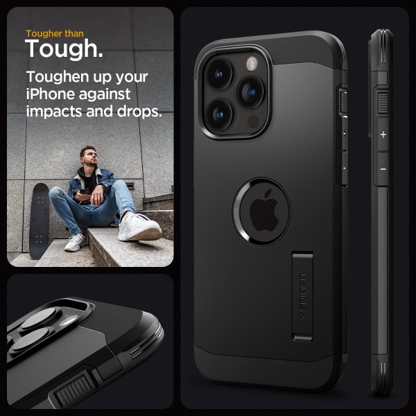 Spigen iPhone 15 Pro Max Deksel Tough Armor MagFit Svart