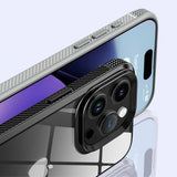 Ipaky iPhone 15 Pro Max Deksel Gjennomsiktig Bakside Lilla