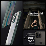 Spigen iPhone 15 Pro Max Deksel Ultra Hybrid Abyss Green