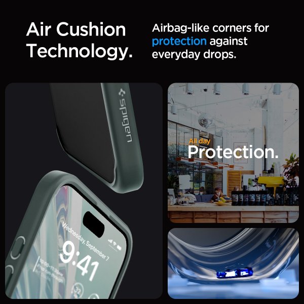 Spigen iPhone 15 Pro Max Deksel Ultra Hybrid Abyss Green