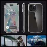 Spigen iPhone 15 Pro Max Deksel Ultra Hybrid Crystal Clear