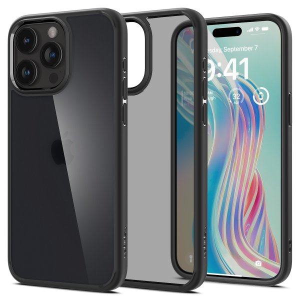 Spigen iPhone 15 Pro Max Deksel Ultra Hybrid Frost Black