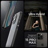 Spigen iPhone 15 Pro Max Deksel Ultra Hybrid Frost Black