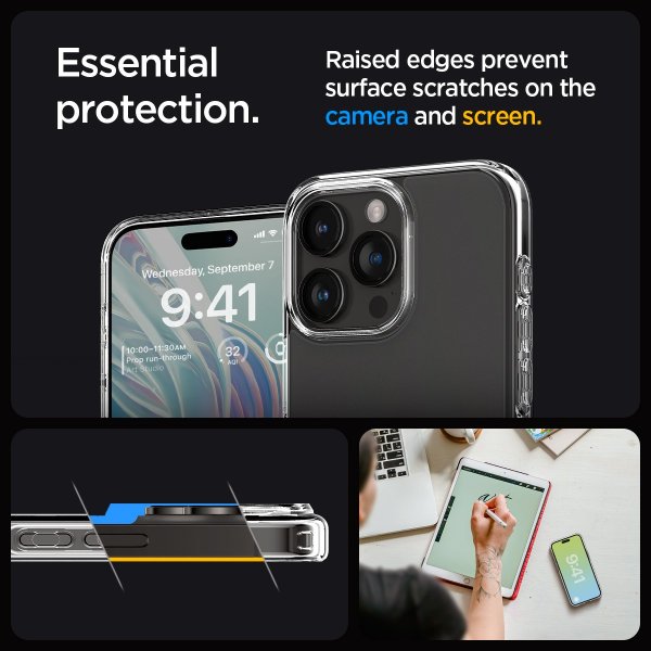 Spigen iPhone 15 Pro Max Deksel Ultra Hybrid Frost Clear