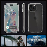 Spigen iPhone 15 Pro Max Deksel Ultra Hybrid Frost Clear