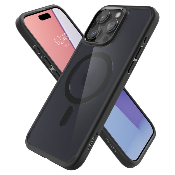 Spigen iPhone 15 Pro Max Deksel Ultra Hybrid MagFit Frost Black