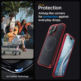 Spigen iPhone 15 Pro Max Deksel Ultra Hybrid MagFit Frost Deep Red