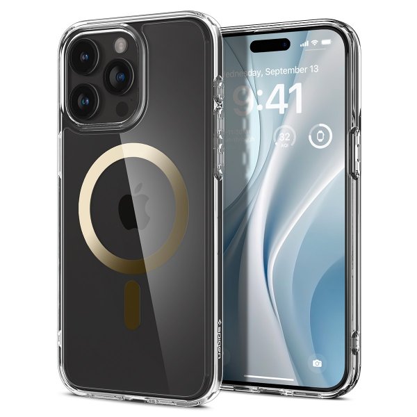 Spigen iPhone 15 Pro Max Deksel Ultra Hybrid MagFit Gull