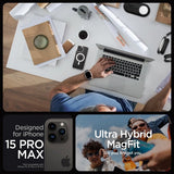 Spigen iPhone 15 Pro Max Deksel Ultra Hybrid MagFit Hvit